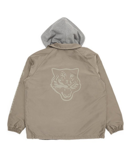 Onitsuka Tiger オニツカタイガー　コーチ　ジャケット　緑　L OnitsukaTiger 定番のコーチジャケットの裏地をフリース素材に