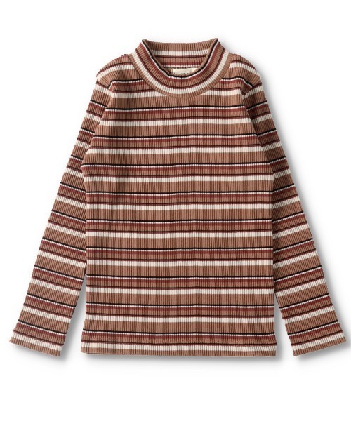 BRANSHES(ブランシェス)の「テレコハイネック長袖Tシャツ(Tシャツ/カットソー・キッズ・ブラウン/オフホワイト/その他/ブラック/ベージュ・140cm/150cm/80cm/90cm/110cm/100cm/120cm/130cm)」の4枚目の写真