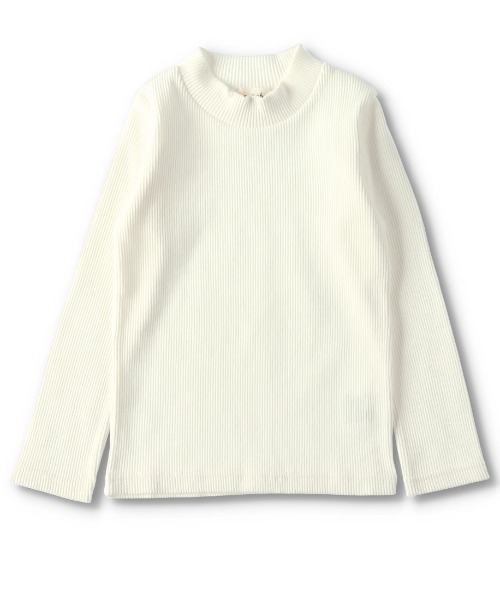 BRANSHES(ブランシェス)の「テレコハイネック長袖Tシャツ(Tシャツ/カットソー・キッズ・ブラウン/オフホワイト/その他/ブラック/ベージュ・140cm/150cm/80cm/90cm/110cm/100cm/120cm/130cm)」の2枚目の写真