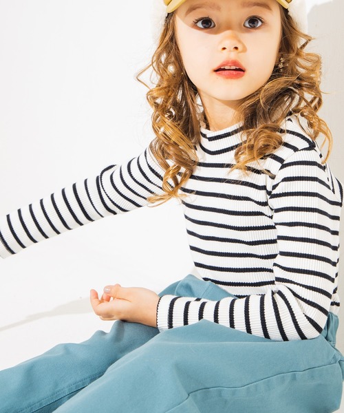 BRANSHES(ブランシェス)の「テレコハイネック長袖Tシャツ(Tシャツ/カットソー・キッズ・ブラウン/オフホワイト/その他/ブラック/ベージュ・140cm/150cm/80cm/90cm/110cm/100cm/120cm/130cm)」の14枚目の写真