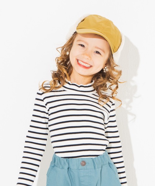 BRANSHES(ブランシェス)の「テレコハイネック長袖Tシャツ(Tシャツ/カットソー・キッズ・ブラウン/オフホワイト/その他/ブラック/ベージュ・140cm/150cm/80cm/90cm/110cm/100cm/120cm/130cm)」の15枚目の写真