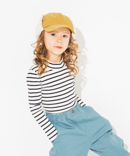 BRANSHES(ブランシェス)の「テレコハイネック長袖Tシャツ(Tシャツ/カットソー・キッズ・ブラウン/オフホワイト/その他/ブラック/ベージュ・140cm/150cm/80cm/90cm/110cm/100cm/120cm/130cm)」の20枚目の写真