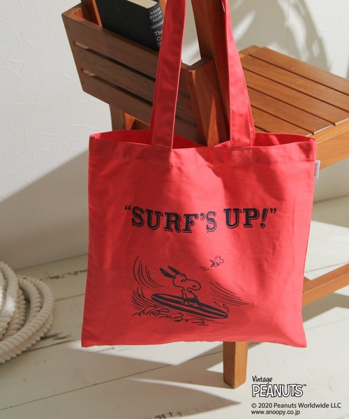 Vintage PEANUTS（ビンテージピーナッツ）の「【PEANUTS×BAYFLOW】プリントトートバッグ（トートバッグ・レディース・ピンク/イエロー/グリーン/ブルー・0）」の4枚目の写真