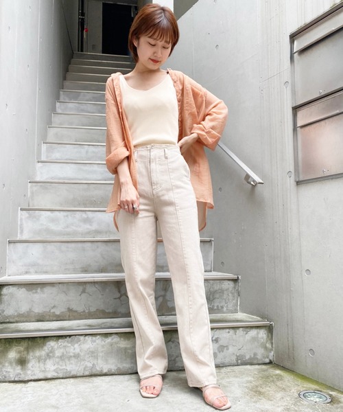 one after another NICE CLAUP（ワンアフターアナザーナイスクラップ）の「ニットタンク（ニット/セーター・レディース・ベージュ/ブラウン/ピンク/アイボリー・FREE）」の11枚目の写真