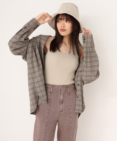 one after another NICE CLAUP（ワンアフターアナザーナイスクラップ）の「ニットタンク（ニット/セーター・レディース・ベージュ/ブラウン/ピンク/アイボリー・FREE）」の20枚目の写真