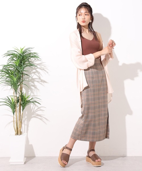 one after another NICE CLAUP（ワンアフターアナザーナイスクラップ）の「ニットタンク（ニット/セーター・レディース・ベージュ/ブラウン/ピンク/アイボリー・FREE）」の7枚目の写真