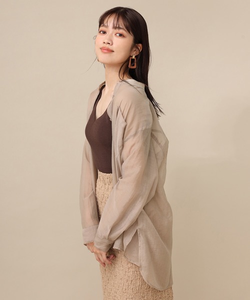 one after another NICE CLAUP（ワンアフターアナザーナイスクラップ）の「ニットタンク（ニット/セーター・レディース・ベージュ/ブラウン/ピンク/アイボリー・FREE）」の15枚目の写真