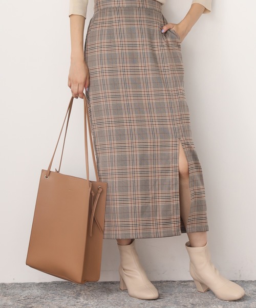 one after another NICE CLAUP（ワンアフターアナザーナイスクラップ）の「シンプルスクエアバッグ（トートバッグ・レディース・ブラック/モカ/キャメル/シルバー/アイボリー・FREE）」の5枚目の写真