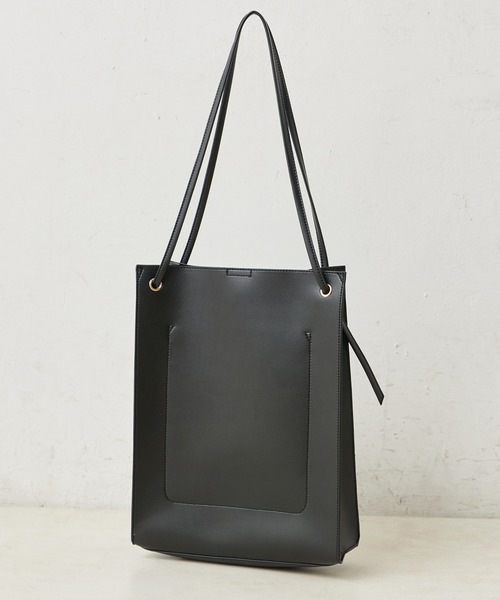 one after another NICE CLAUP（ワンアフターアナザーナイスクラップ）の「シンプルスクエアバッグ（トートバッグ・レディース・ブラック/モカ/キャメル/シルバー/アイボリー・FREE）」の19枚目の写真