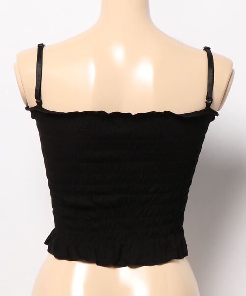 STYLEBLOCK(スタイルブロック)の「立体パッド付きストラップ取り外し可能ノンワイヤーキャミソール(キャミソール・レディース・グレー/マスタード/ホワイト/グリーン/ブラック/レッド・FREE)」の8枚目の写真