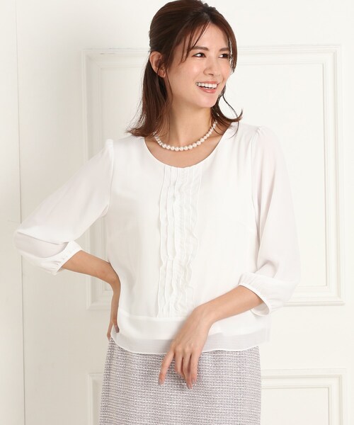 フォーマル 入卒 洗える フリルシフォンブラウス Tシャツ カットソー Reflect リフレクト のファッション通販 Zozotown