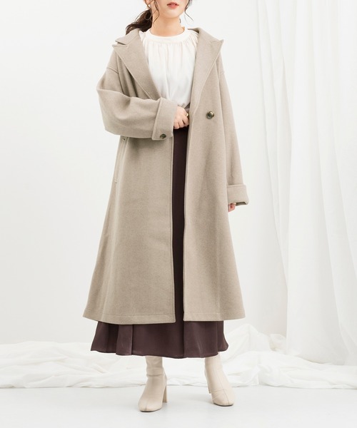 Ambre Neige（アンブルネージュ）の「オーバーコート／【WEB/EC限定商品】（チェスターコート・レディース・ダークブラウン/モカ・FREE）」の3枚目の写真