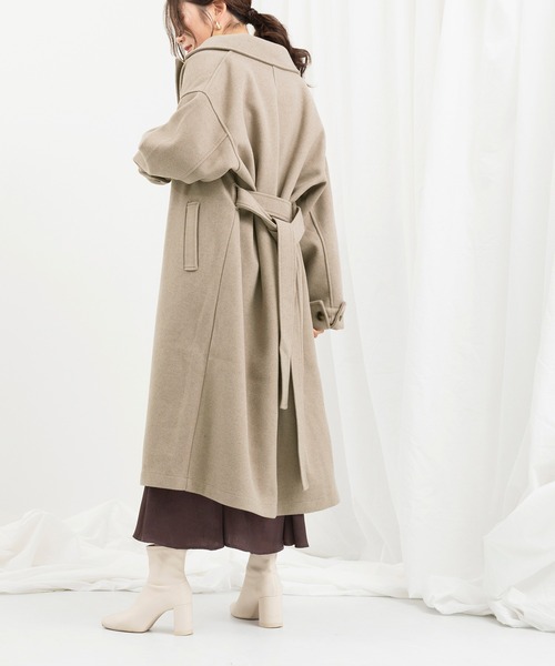Ambre Neige（アンブルネージュ）の「オーバーコート／【WEB/EC限定商品】（チェスターコート・レディース・ダークブラウン/モカ・FREE）」の5枚目の写真