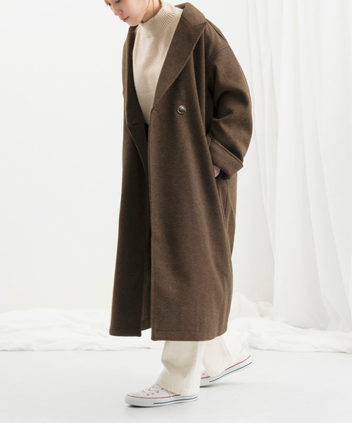 Ambre Neige（アンブルネージュ）の「オーバーコート／【WEB/EC限定商品】（チェスターコート・レディース・ダークブラウン/モカ・FREE）」の7枚目の写真