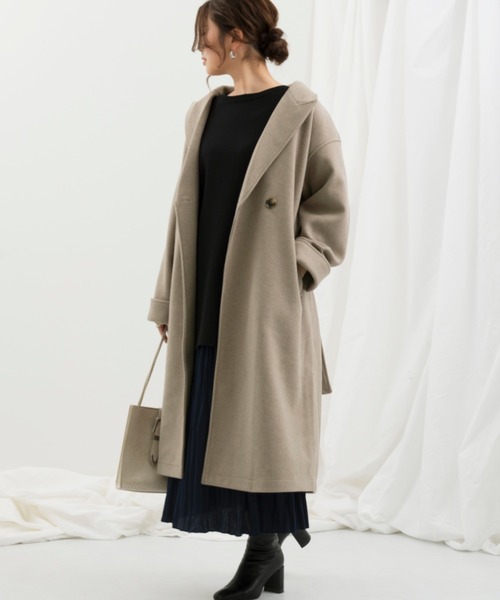 Ambre Neige（アンブルネージュ）の「オーバーコート／【WEB/EC限定商品】（チェスターコート・レディース・ダークブラウン/モカ・FREE）」の19枚目の写真