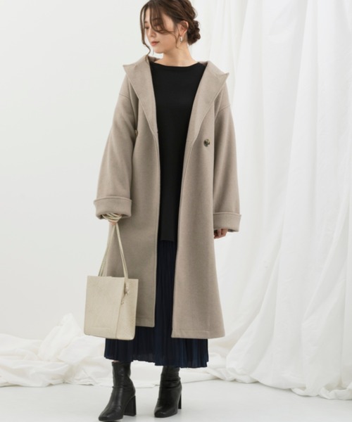 Ambre Neige（アンブルネージュ）の「オーバーコート／【WEB/EC限定商品】（チェスターコート・レディース・ダークブラウン/モカ・FREE）」の20枚目の写真