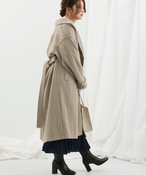 Ambre Neige（アンブルネージュ）の「オーバーコート／【WEB/EC限定商品】（チェスターコート・レディース・ダークブラウン/モカ・FREE）」の22枚目の写真