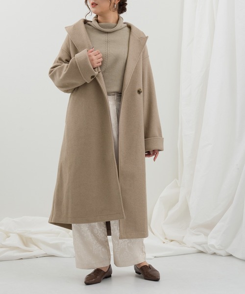 Ambre Neige（アンブルネージュ）の「オーバーコート／【WEB/EC限定商品】（チェスターコート・レディース・ダークブラウン/モカ・FREE）」の11枚目の写真