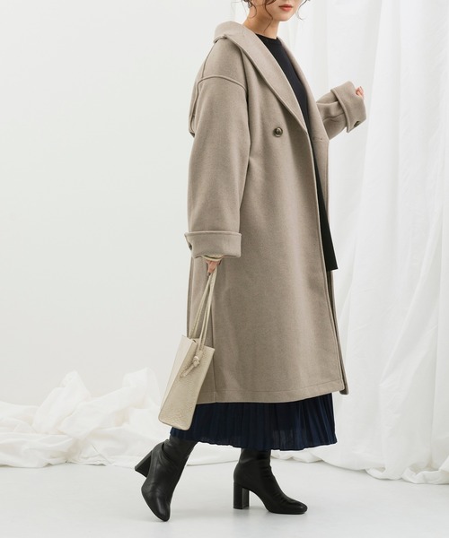 Ambre Neige（アンブルネージュ）の「オーバーコート／【WEB/EC限定商品】（チェスターコート・レディース・ダークブラウン/モカ・FREE）」の16枚目の写真
