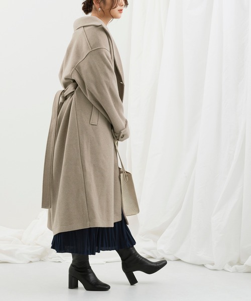 Ambre Neige（アンブルネージュ）の「オーバーコート／【WEB/EC限定商品】（チェスターコート・レディース・ダークブラウン/モカ・FREE）」の17枚目の写真