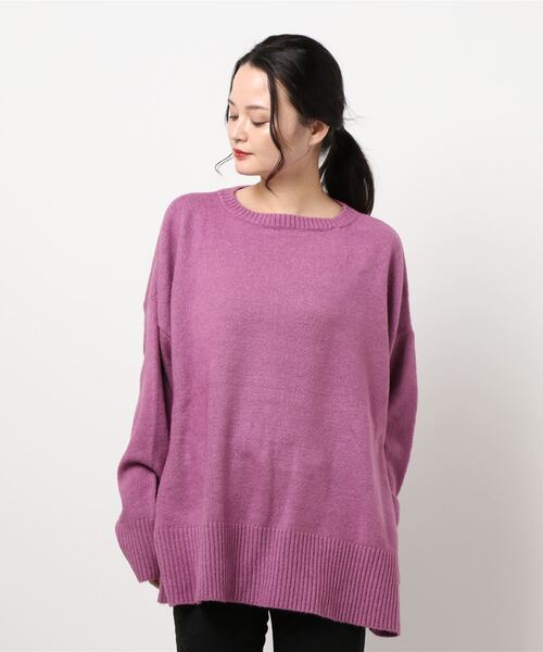 KOBE LETTUCE（コウベレタス）の「オーバーニットトップス+アームウォーマーセット（ニット/セーター・レディース・ライトグレー/ピンク/モカ・FREE）」の3枚目の写真