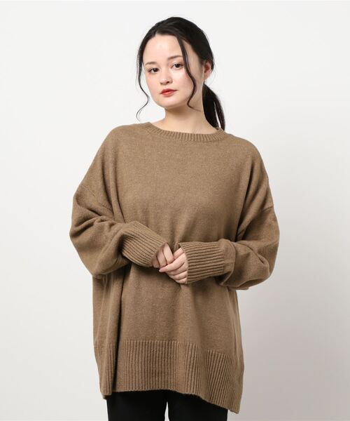 KOBE LETTUCE（コウベレタス）の「オーバーニットトップス+アームウォーマーセット（ニット/セーター・レディース・ライトグレー/ピンク/モカ・FREE）」の14枚目の写真