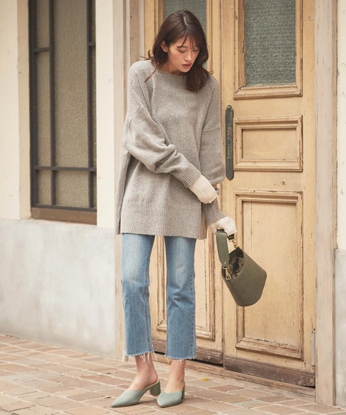 KOBE LETTUCE（コウベレタス）の「オーバーニットトップス+アームウォーマーセット（ニット/セーター・レディース・ライトグレー/ピンク/モカ・FREE）」の8枚目の写真