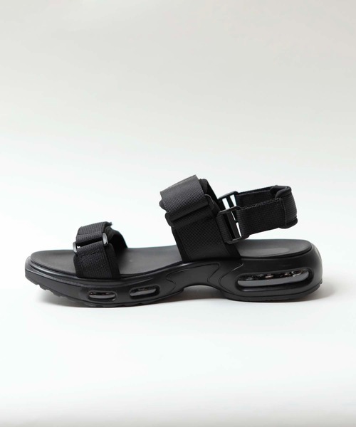 UNION STATION（ユニオンステーション）の「【エアクッション内蔵】ボリュームソール/スポーツサンダル/ストラップベルトスニーカー（サンダル・メンズ・ブラック・M/L）」の7枚目の写真