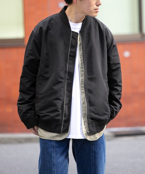 ITEMS URBANRESEARCH(アイテムズ アーバンリサーチ)の「エステルウェザー総裏MA-1(その他アウター・メンズ・ベージュ/ピンク/ブラック/カーキ・LARGE/MEDIUM)」の9枚目の写真