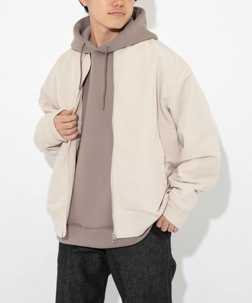 ITEMS URBANRESEARCH(アイテムズ アーバンリサーチ)の「エステルウェザー総裏MA-1(その他アウター・メンズ・ベージュ/ピンク/ブラック/カーキ・LARGE/MEDIUM)」の5枚目の写真