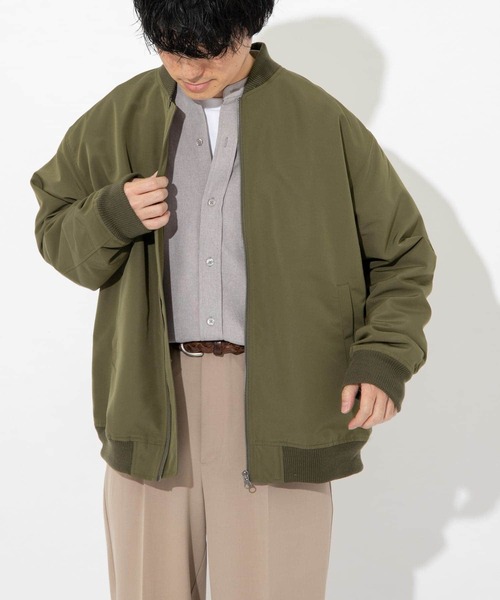 ITEMS URBANRESEARCH(アイテムズ アーバンリサーチ)の「エステルウェザー総裏MA-1(その他アウター・メンズ・ベージュ/ピンク/ブラック/カーキ・LARGE/MEDIUM)」の22枚目の写真