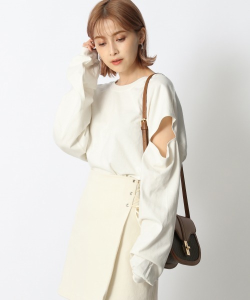 Heather（ヘザー）の「イロイロキレチャウロンＴ【いまっぽ】935741（Tシャツ/カットソー・レディース・アイボリー/ブラック/ベージュ系その他/グリーン・FREE）」の22枚目の写真