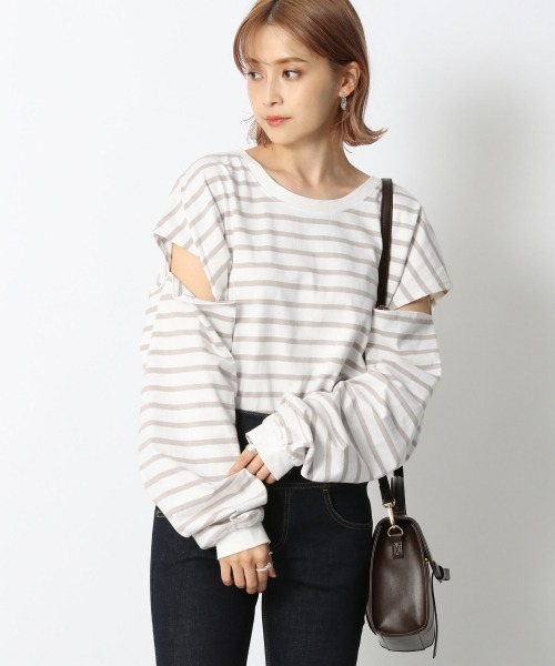 Heather（ヘザー）の「イロイロキレチャウロンＴ【いまっぽ】935741（Tシャツ/カットソー・レディース・アイボリー/ブラック/ベージュ系その他/グリーン・FREE）」の19枚目の写真