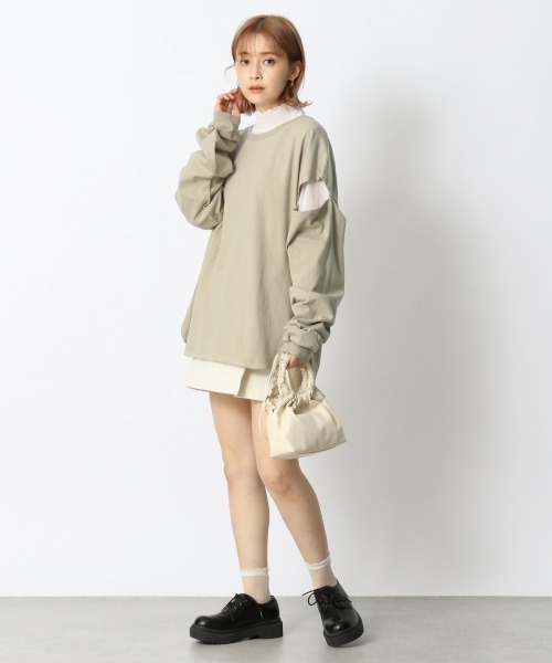 Heather（ヘザー）の「イロイロキレチャウロンＴ【いまっぽ】935741（Tシャツ/カットソー・レディース・アイボリー/ブラック/ベージュ系その他/グリーン・FREE）」の20枚目の写真