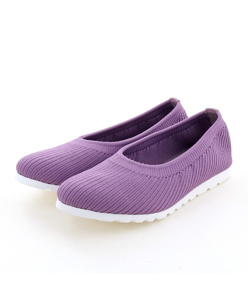 あしながおじさん(アシナガオジサン)の「足が痛くならないニットフラットシューズ /あしながおじさん(スリッポン・レディース・シルバー/ブラック/ベージュ/ラベンダー・22.5cm/24.5cm/23.0cm/23.5cm/24.0cm)」の16枚目の写真