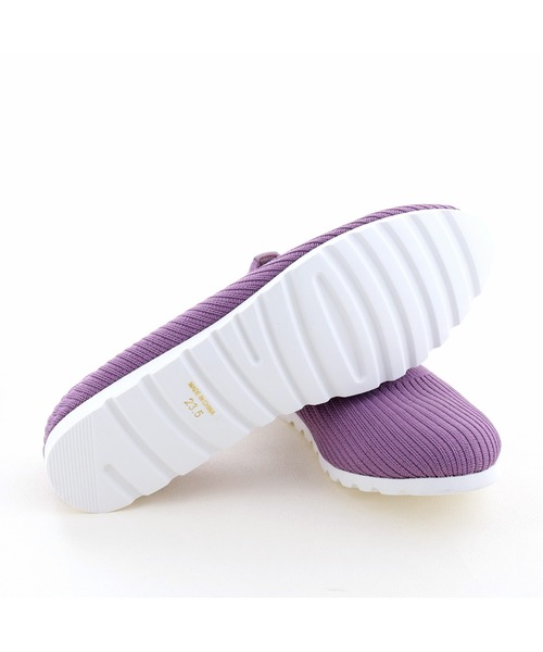 あしながおじさん(アシナガオジサン)の「足が痛くならないニットフラットシューズ /あしながおじさん(スリッポン・レディース・シルバー/ブラック/ベージュ/ラベンダー・22.5cm/24.5cm/23.0cm/23.5cm/24.0cm)」の19枚目の写真