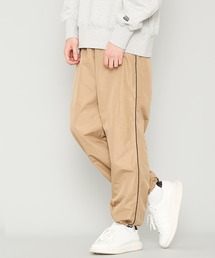 FILA/フィラ 裏メッシュ カレッジ サイド ロゴ ルーズシルエット ロングパンツ トラックパンツ ジャージ