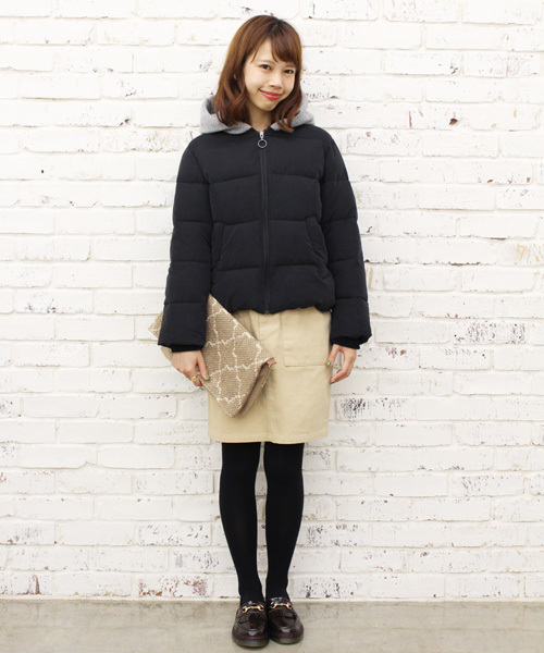 Kastane(カスタネ)の「【Kastane】ニットフード付きダウン(ダウンジャケット/コート・レディース・ブラック/グレー/キャメル・FREE)」の10枚目の写真