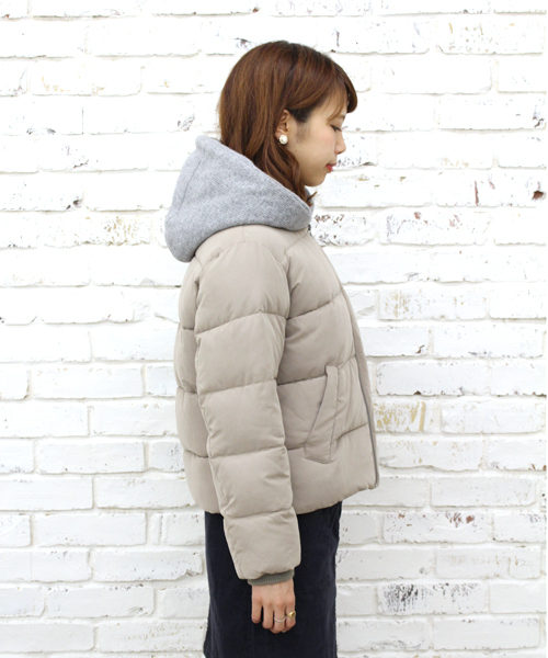 Kastane(カスタネ)の「【Kastane】ニットフード付きダウン(ダウンジャケット/コート・レディース・ブラック/グレー/キャメル・FREE)」の20枚目の写真