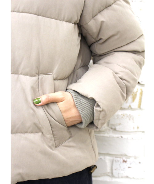 Kastane(カスタネ)の「【Kastane】ニットフード付きダウン(ダウンジャケット/コート・レディース・ブラック/グレー/キャメル・FREE)」の9枚目の写真