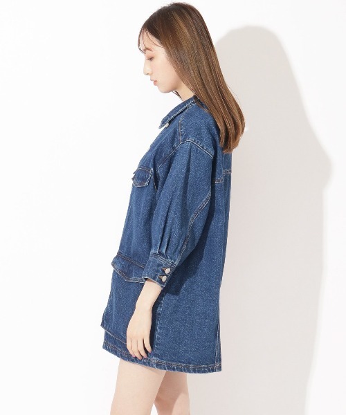 【試着のみ】REDYAZEL レディアゼル ビジューデニムジャケット ブルー レディアゼル REDYAZEL ビジューデニムジャケット （オフ