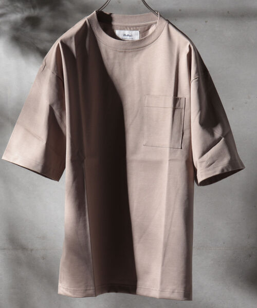 NOLLEY'S goodman（ノーリーズグッドマン）の「ハイゲージ ビッグシルエット オーバーサイズ Tシャツ（Tシャツ/カットソー・メンズ・ホワイト/ライトグレー/ベージュ/パープル/ネイビー/イエロー・S/M/L/XL）」の4枚目の写真