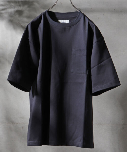 NOLLEY'S goodman（ノーリーズグッドマン）の「ハイゲージ ビッグシルエット オーバーサイズ Tシャツ（Tシャツ/カットソー・メンズ・ホワイト/ライトグレー/ベージュ/パープル/ネイビー/イエロー・S/M/L/XL）」の5枚目の写真