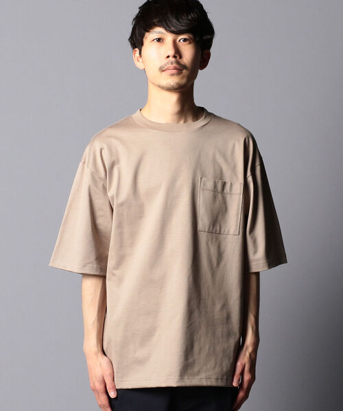 NOLLEY'S goodman（ノーリーズグッドマン）の「ハイゲージ ビッグシルエット オーバーサイズ Tシャツ（Tシャツ/カットソー・メンズ・ホワイト/ライトグレー/ベージュ/パープル/ネイビー/イエロー・S/M/L/XL）」の8枚目の写真