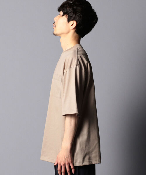 NOLLEY'S goodman（ノーリーズグッドマン）の「ハイゲージ ビッグシルエット オーバーサイズ Tシャツ（Tシャツ/カットソー・メンズ・ホワイト/ライトグレー/ベージュ/パープル/ネイビー/イエロー・S/M/L/XL）」の7枚目の写真