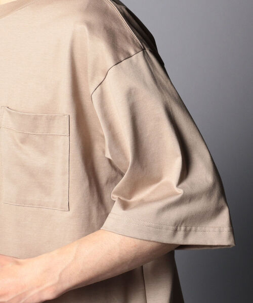 NOLLEY'S goodman（ノーリーズグッドマン）の「ハイゲージ ビッグシルエット オーバーサイズ Tシャツ（Tシャツ/カットソー・メンズ・ホワイト/ライトグレー/ベージュ/パープル/ネイビー/イエロー・S/M/L/XL）」の14枚目の写真