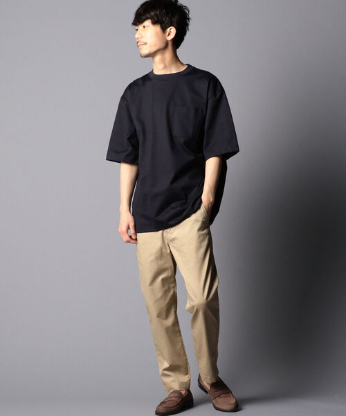 NOLLEY'S goodman（ノーリーズグッドマン）の「ハイゲージ ビッグシルエット オーバーサイズ Tシャツ（Tシャツ/カットソー・メンズ・ホワイト/ライトグレー/ベージュ/パープル/ネイビー/イエロー・S/M/L/XL）」の20枚目の写真