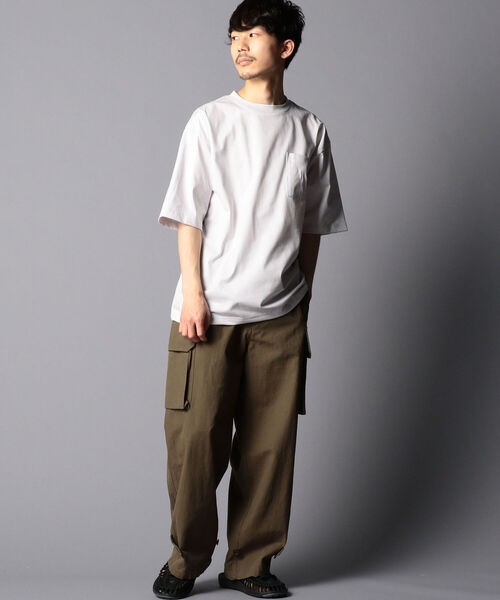 NOLLEY'S goodman（ノーリーズグッドマン）の「ハイゲージ ビッグシルエット オーバーサイズ Tシャツ（Tシャツ/カットソー・メンズ・ホワイト/ライトグレー/ベージュ/パープル/ネイビー/イエロー・S/M/L/XL）」の11枚目の写真