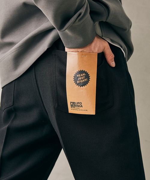 JOURNAL STANDARD relume（ジャーナルスタンダード　レリューム）の「CALIFORNIA クリースイージーパンツ（スラックス・メンズ・ブラック/ブルー/ブラウン・LARGE/SMALL/MEDIUM）」の7枚目の写真