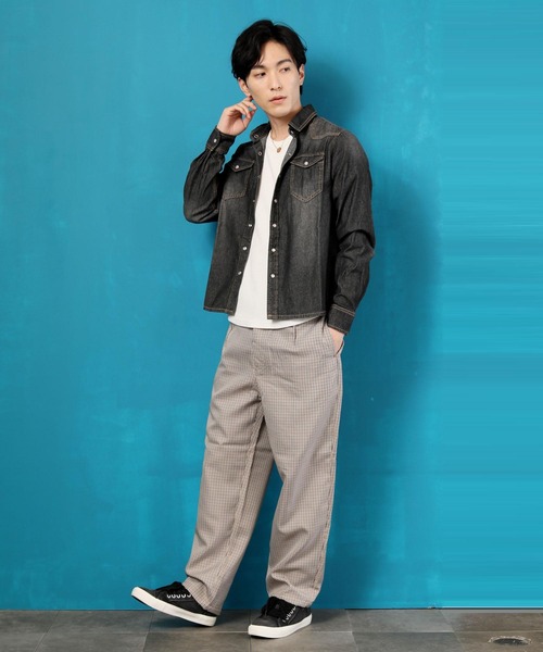 TopIsm(トップイズム)の「USED加工ウエスタンデニムシャツ(シャツ/ブラウス・メンズ・ホワイト/ブラック/インディゴブルー/ブルー・M/L/XL)」の11枚目の写真